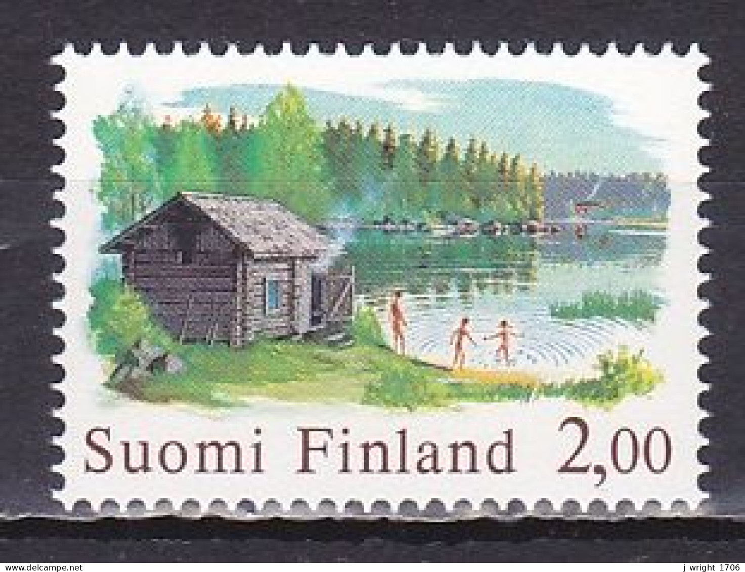 Finland, 1977, Lakeside Sauna, 02.00mk, MNH - Neufs