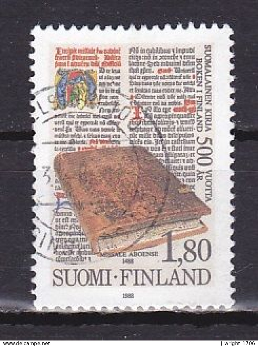 Finland, 1988, First Finnish Printed Book 500th Anniv, 1.80mk, USED - Gebruikt