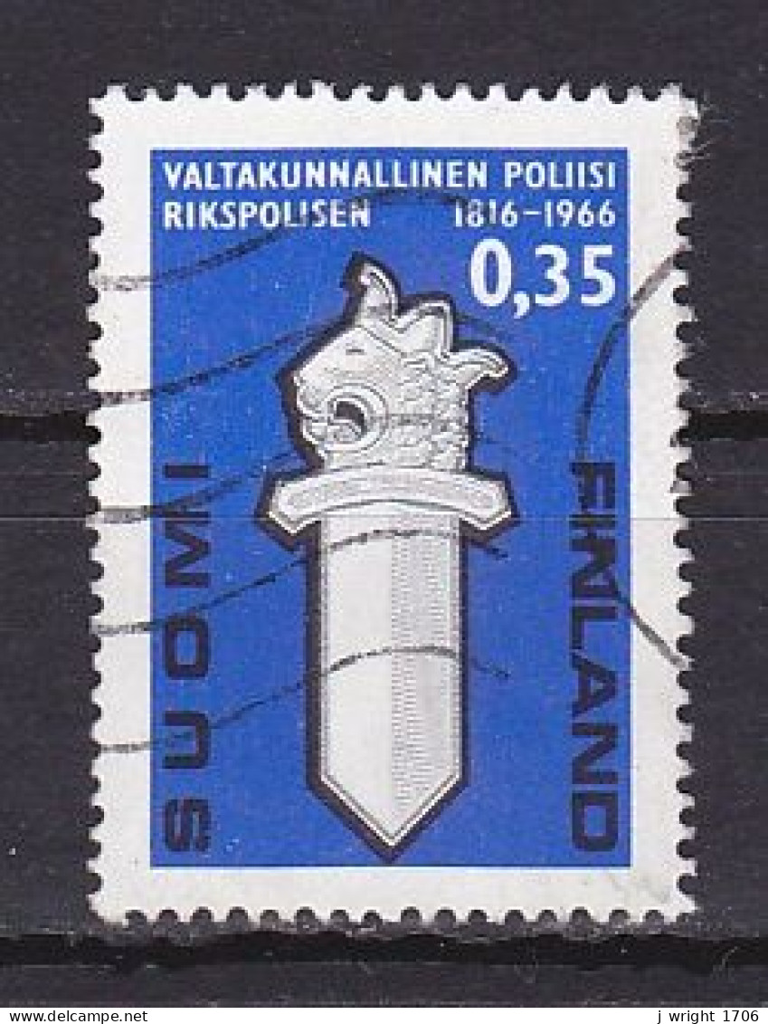 Finland, 1966, Finnish Police 150th Anniv, 0.35mk, USED - Used Stamps