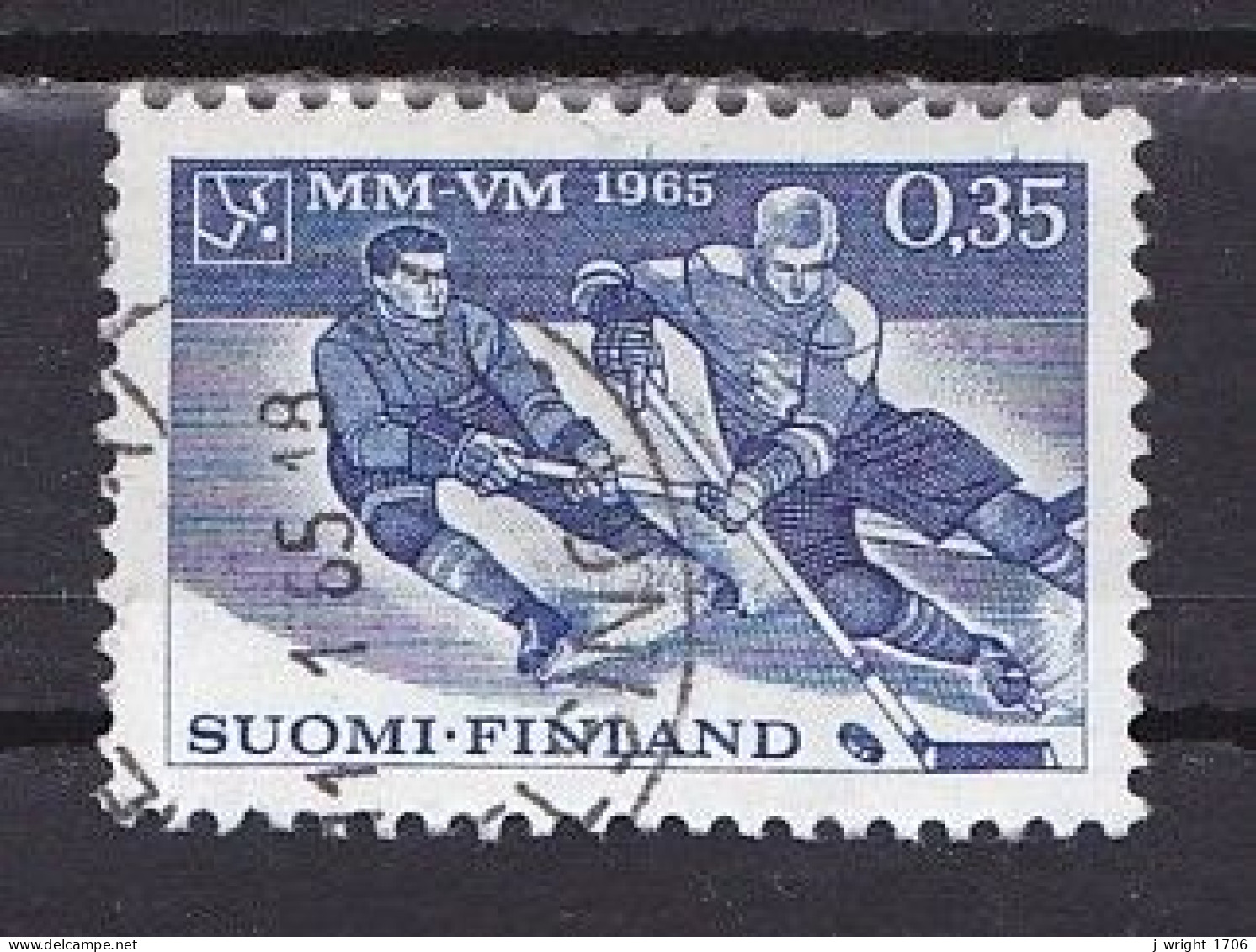 Finland, 1965, World Ice Hockey Championships, 0.35mk, USED - Used Stamps