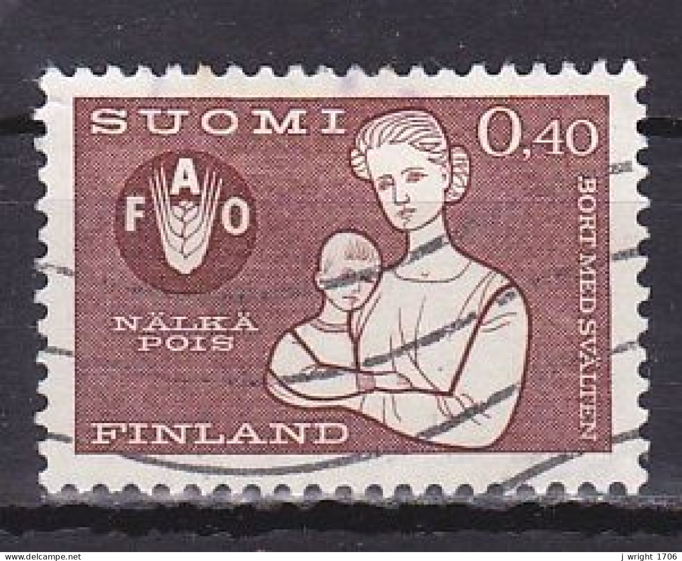 Finland, 1963, Freedom From Hunger, 0.40mk, USED - Usados