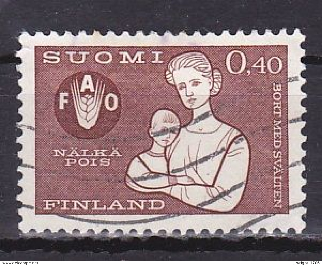 Finland, 1963, Freedom From Hunger, 0.40mk, USED - Gebruikt