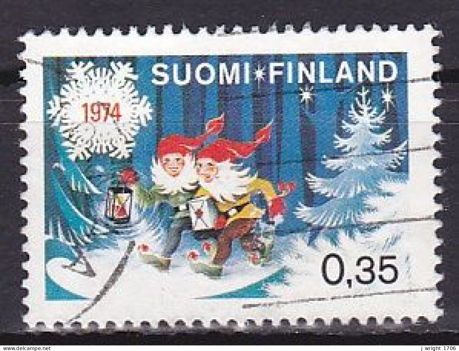 Finland, 1974, Christmas, 0.35mk, USED - Oblitérés