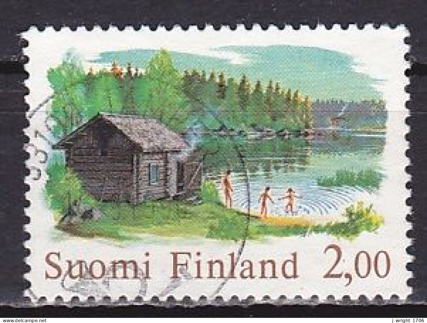 Finland, 1977, Lakeside Sauna, 02.00mk, USED - Usados