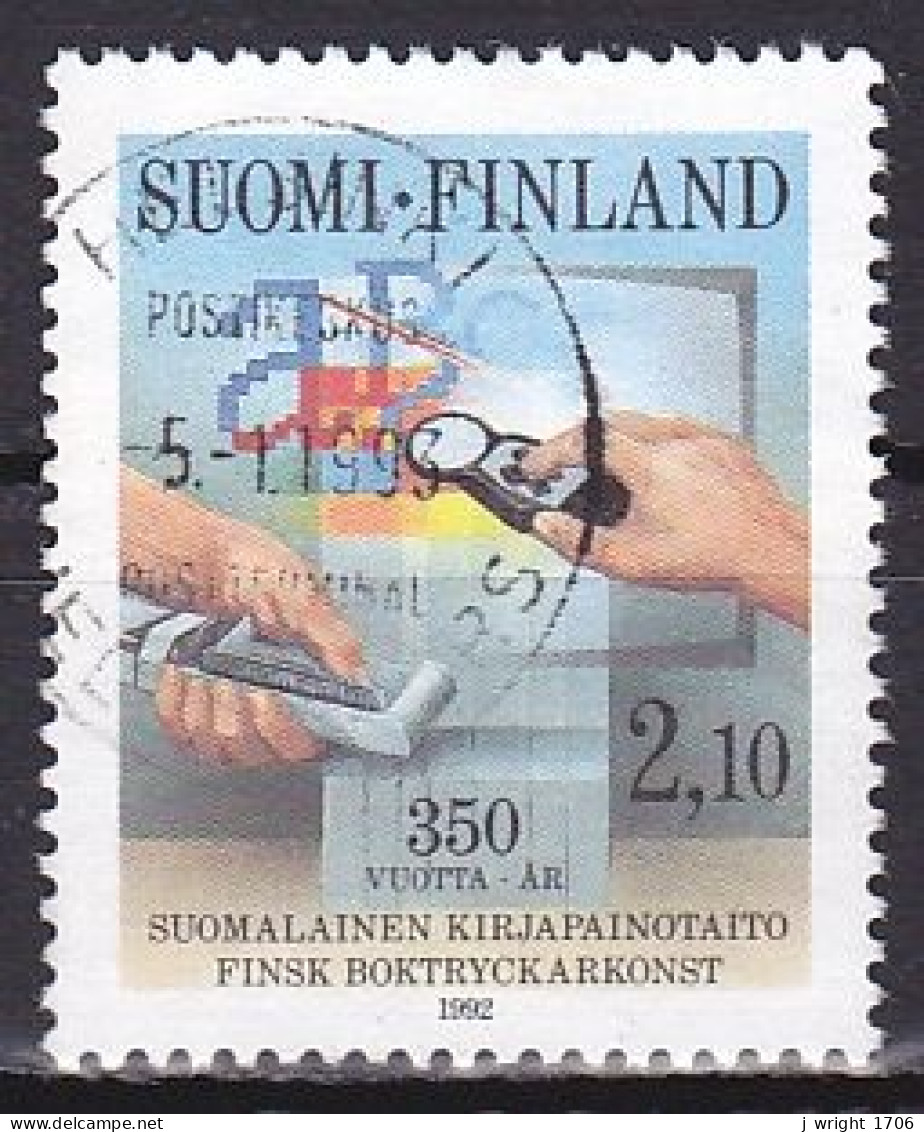 Finland, 1992, Printing In Finland 350th Anniv, 2.10mk, USED - Used Stamps