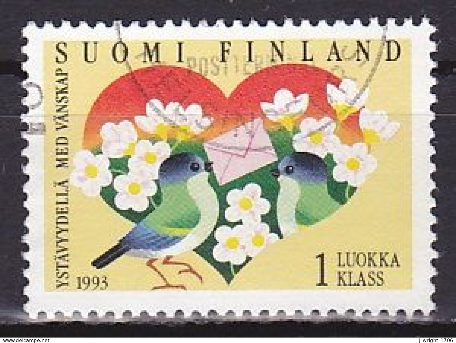 Finland, 1993, Friendship, 1st Class, USED - Gebruikt