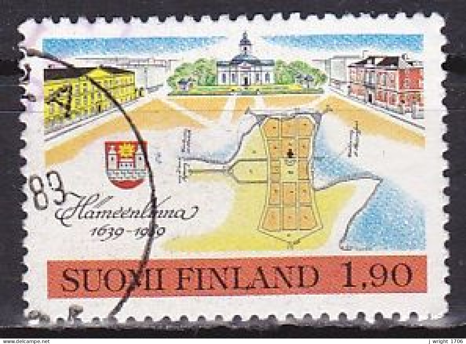 Finland, 1989, Hameenlinna/Tavastehus 350th Anniv, 1.90mk, USED - Oblitérés