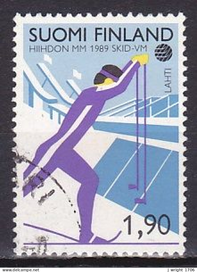 Finland, 1989, World Skiing Championships, 1.90mk, USED - Usati