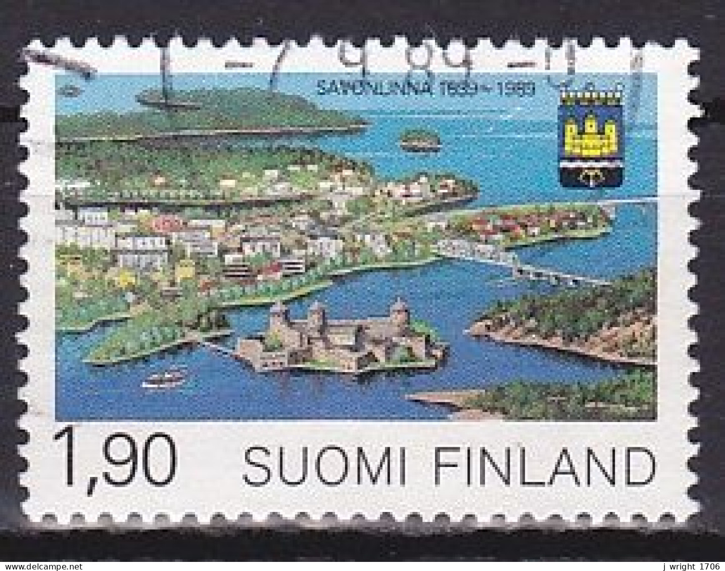 Finland, 1989, Savonlinna/Nyslott 350th Anniv, 1.90mk, USED - Oblitérés