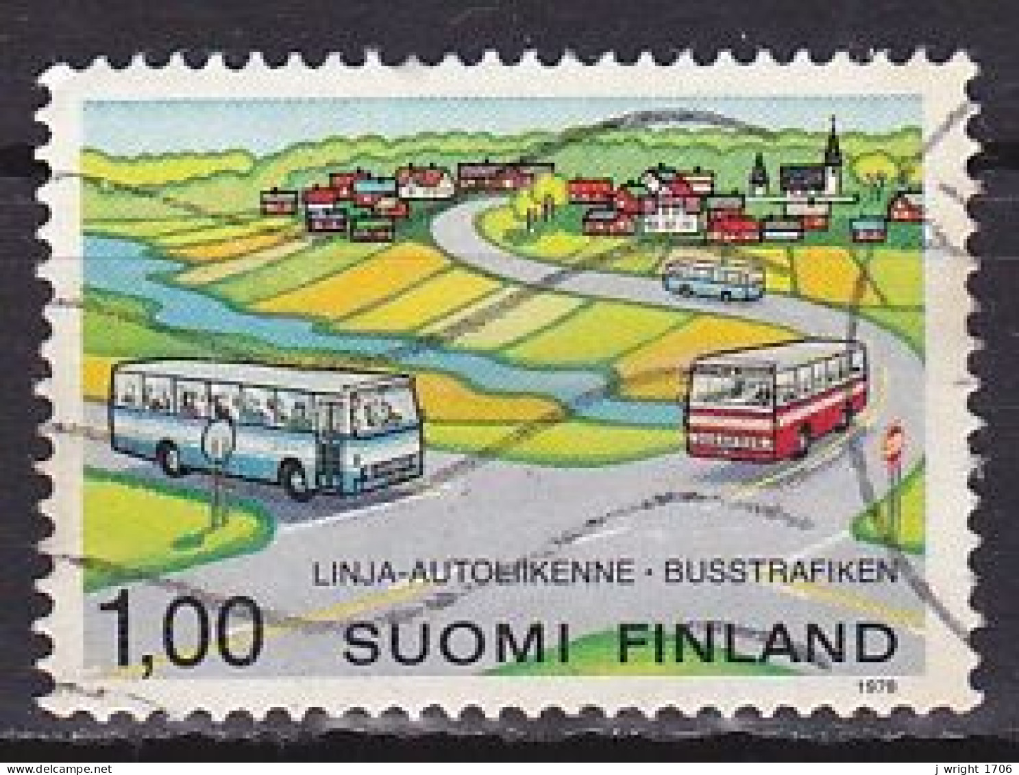 Finland, 1978, Rural Bus Service, 1.00mk, USED - Gebraucht