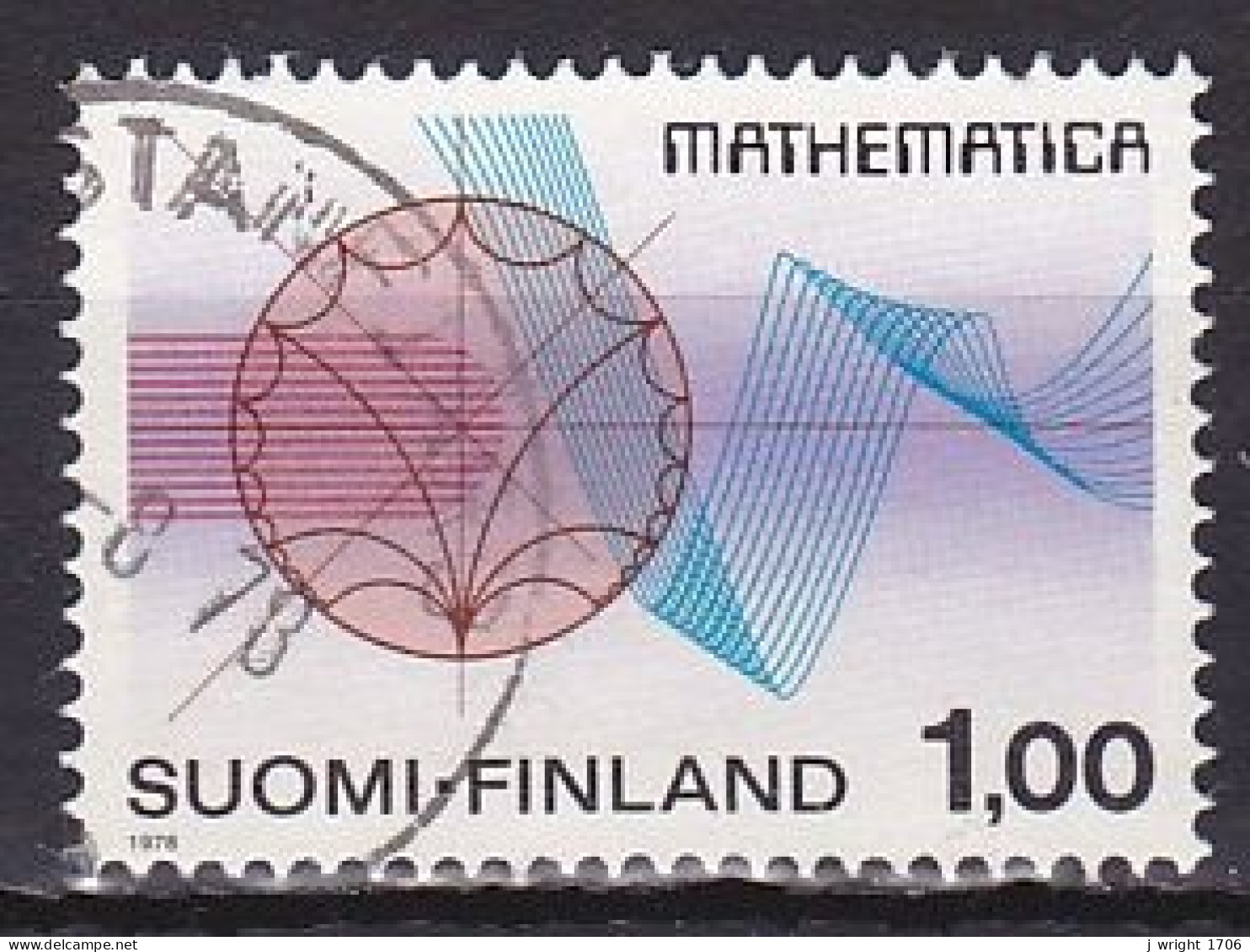 Finland, 1978, Mathematicians Cong, 1.00mk, USED - Used Stamps