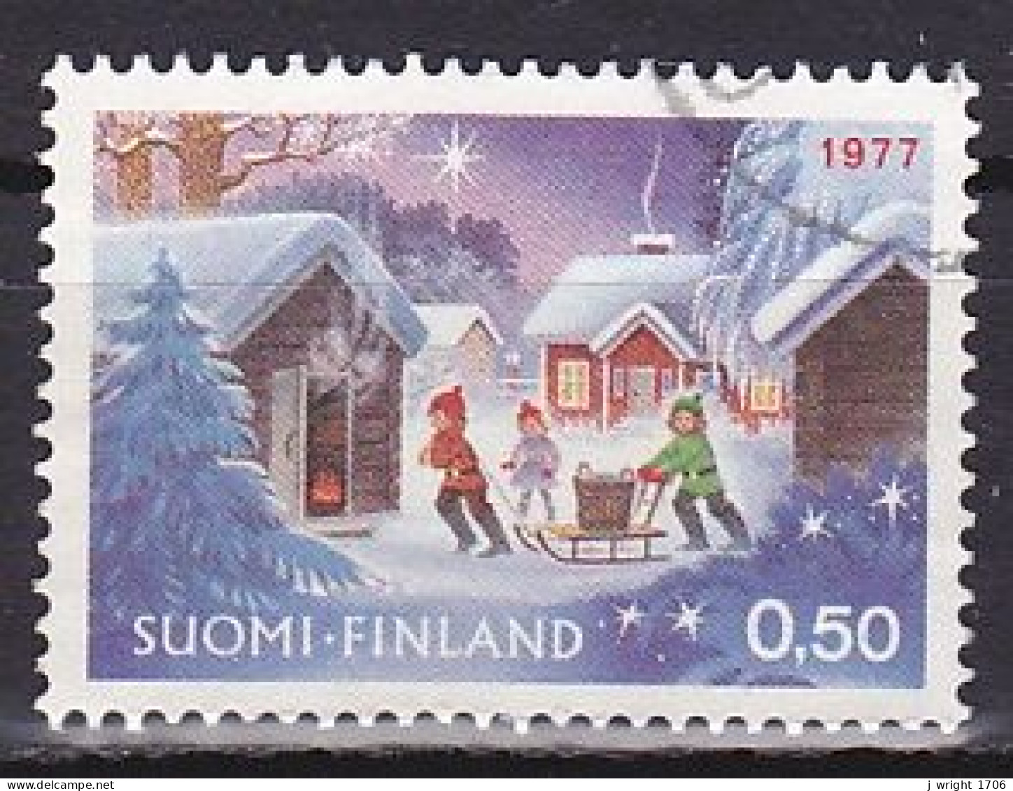 Finland, 1977, Christmas, 0.50mk, USED - Gebraucht