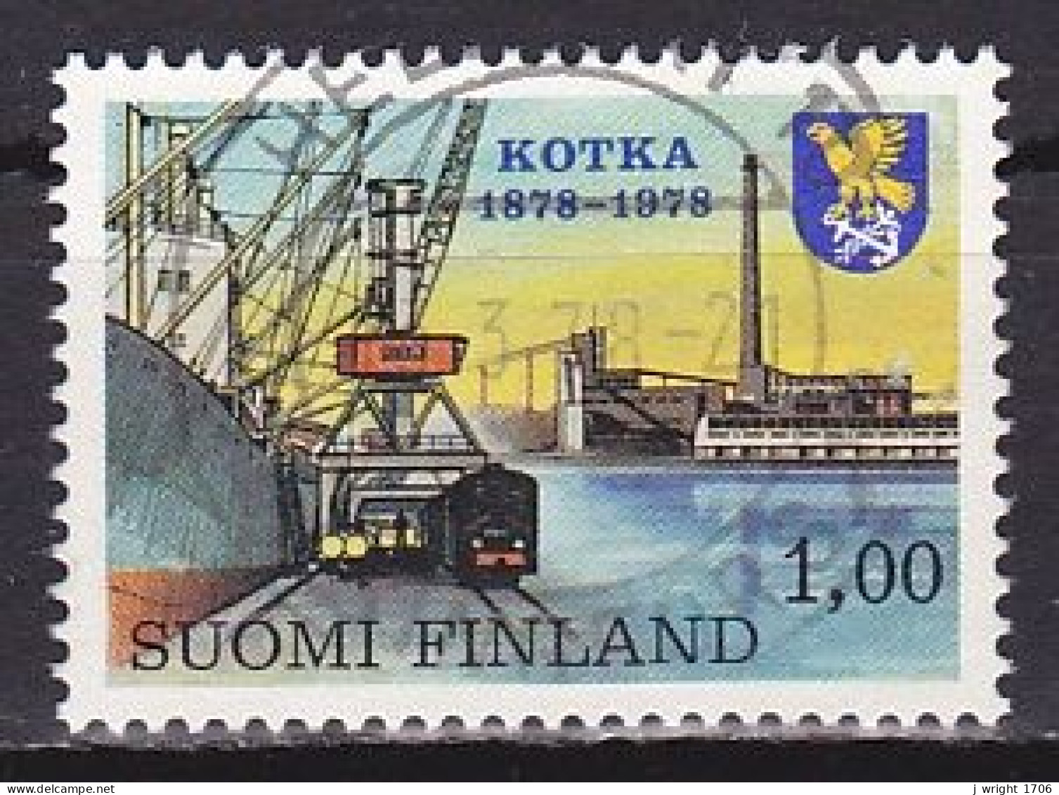 Finland, 1978, Kotka Centenary, 1.00mk, USED - Oblitérés