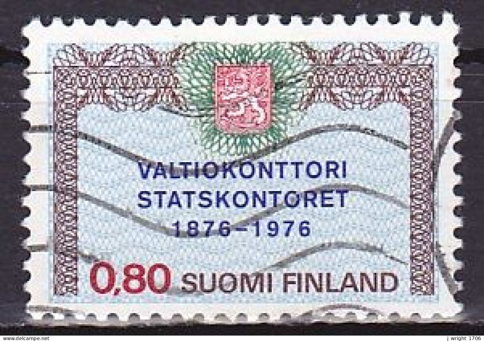 Finland, 1976, State Treasury Centenary, 0.80mk, USED - Oblitérés