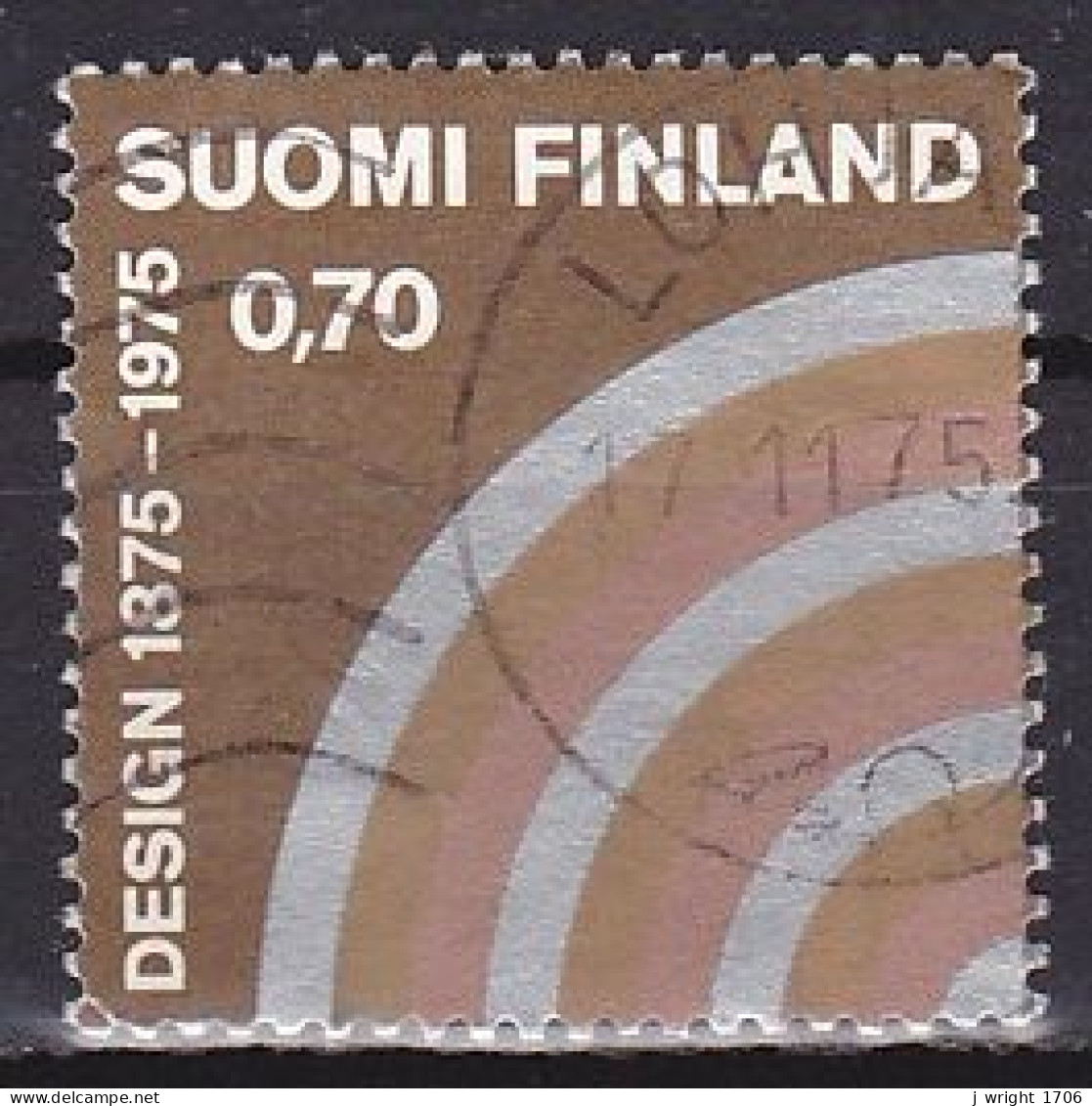 Finland, 1975, Society Of Industrial Art Centenary, 0.70mk, USED - Used Stamps