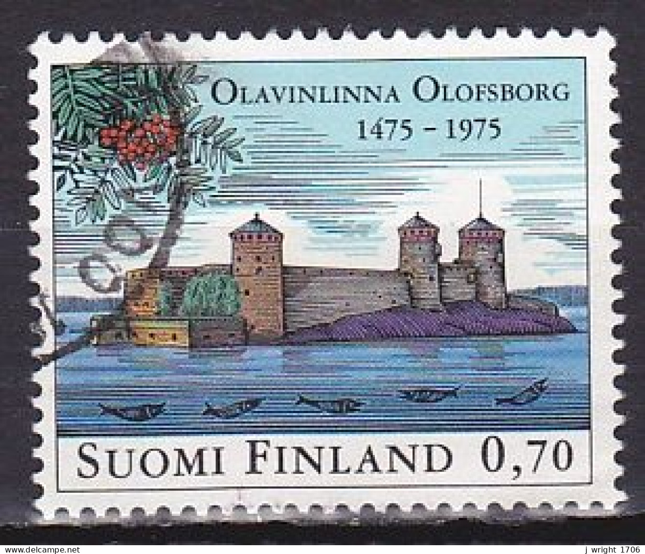 Finland, 1975, Olavinlinna Castle 500th Anniv, 0.90mk, USED - Usados