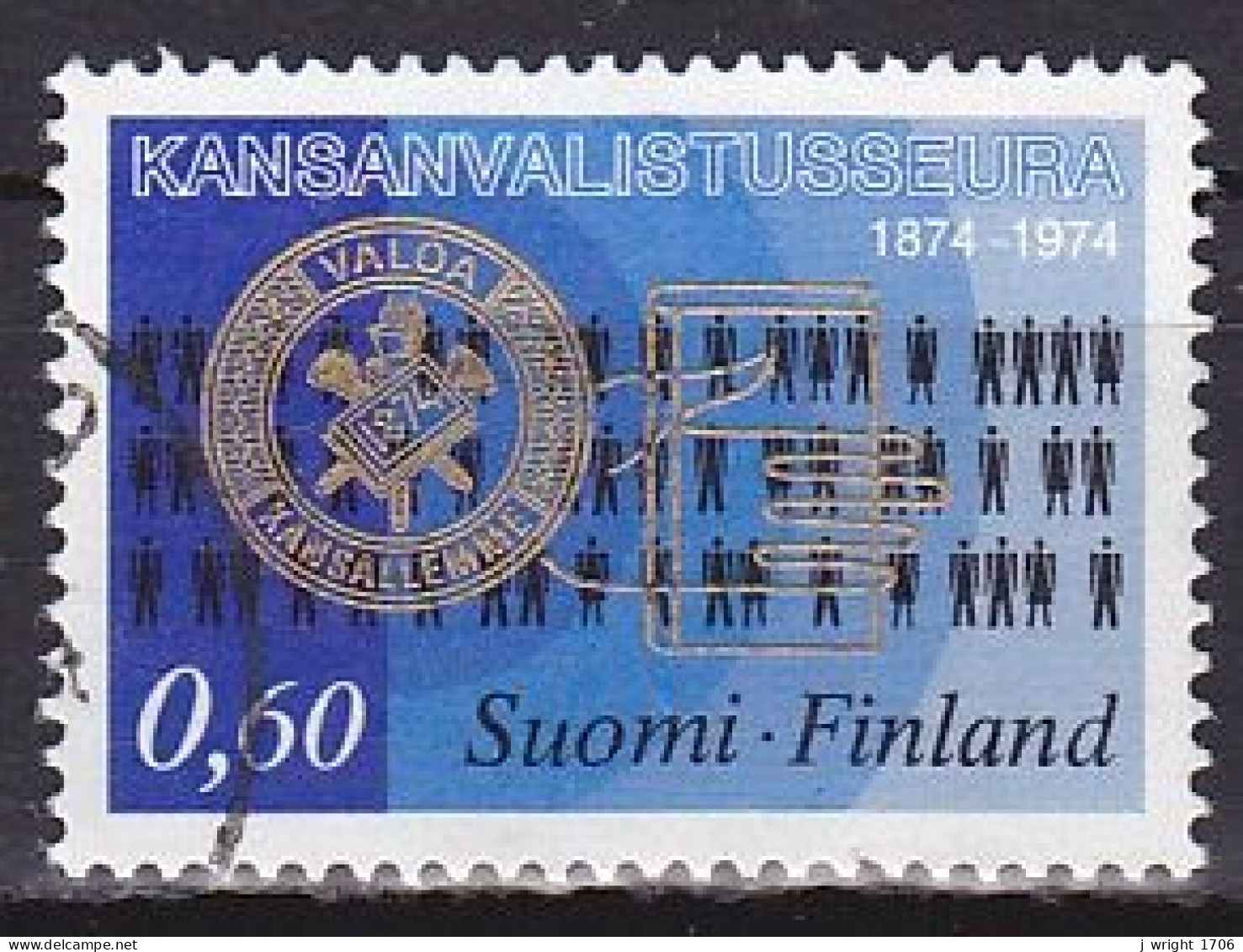 Finland, 1974, Adult Education Centenary, 0.60mk, USED - Oblitérés