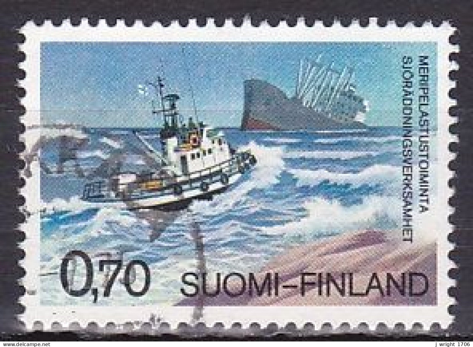 Finland, 1975, International Salvage Conf, 0.90mk, USED - Gebraucht