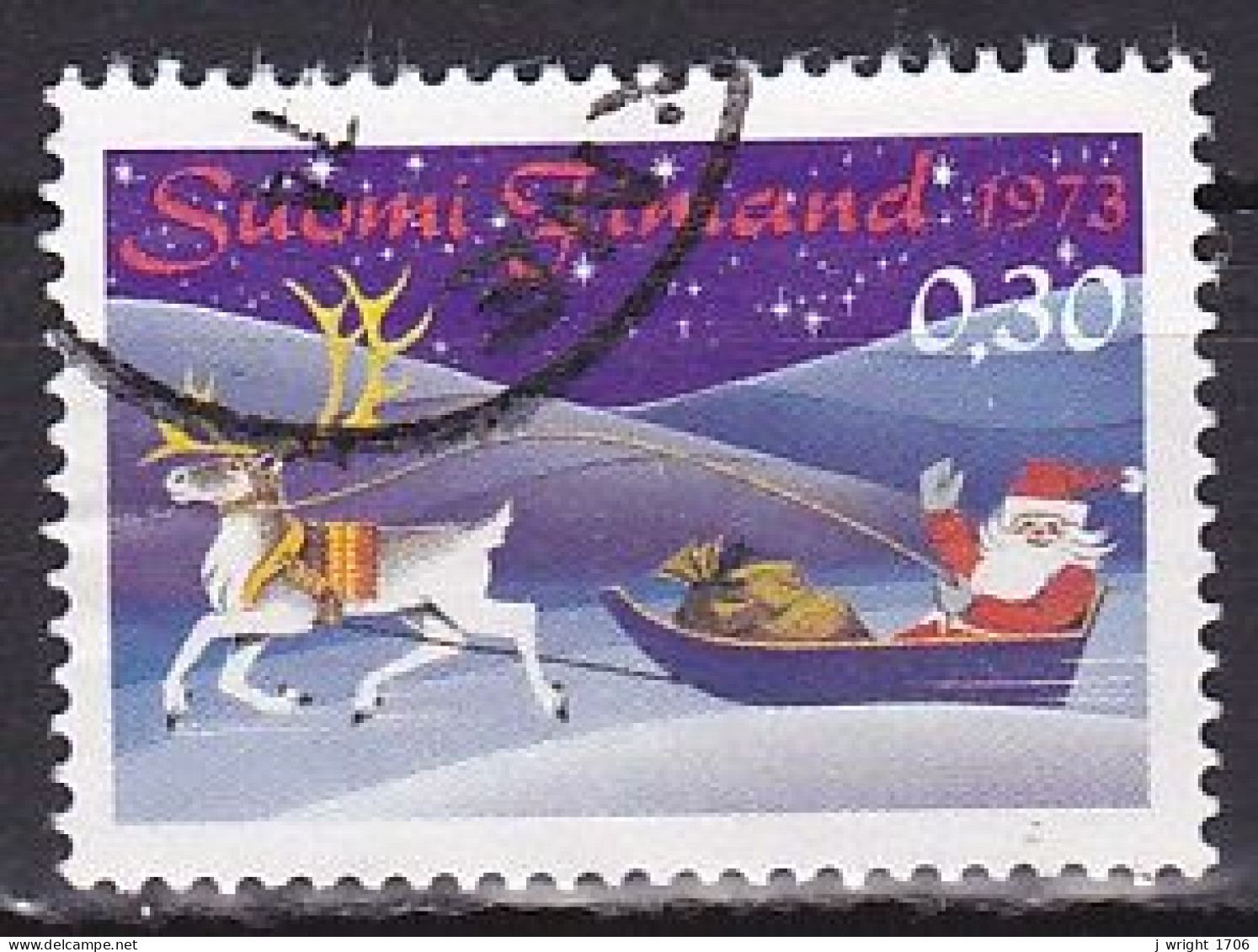 Finland, 1973, Christmas, 0.30mk, USED - Gebruikt