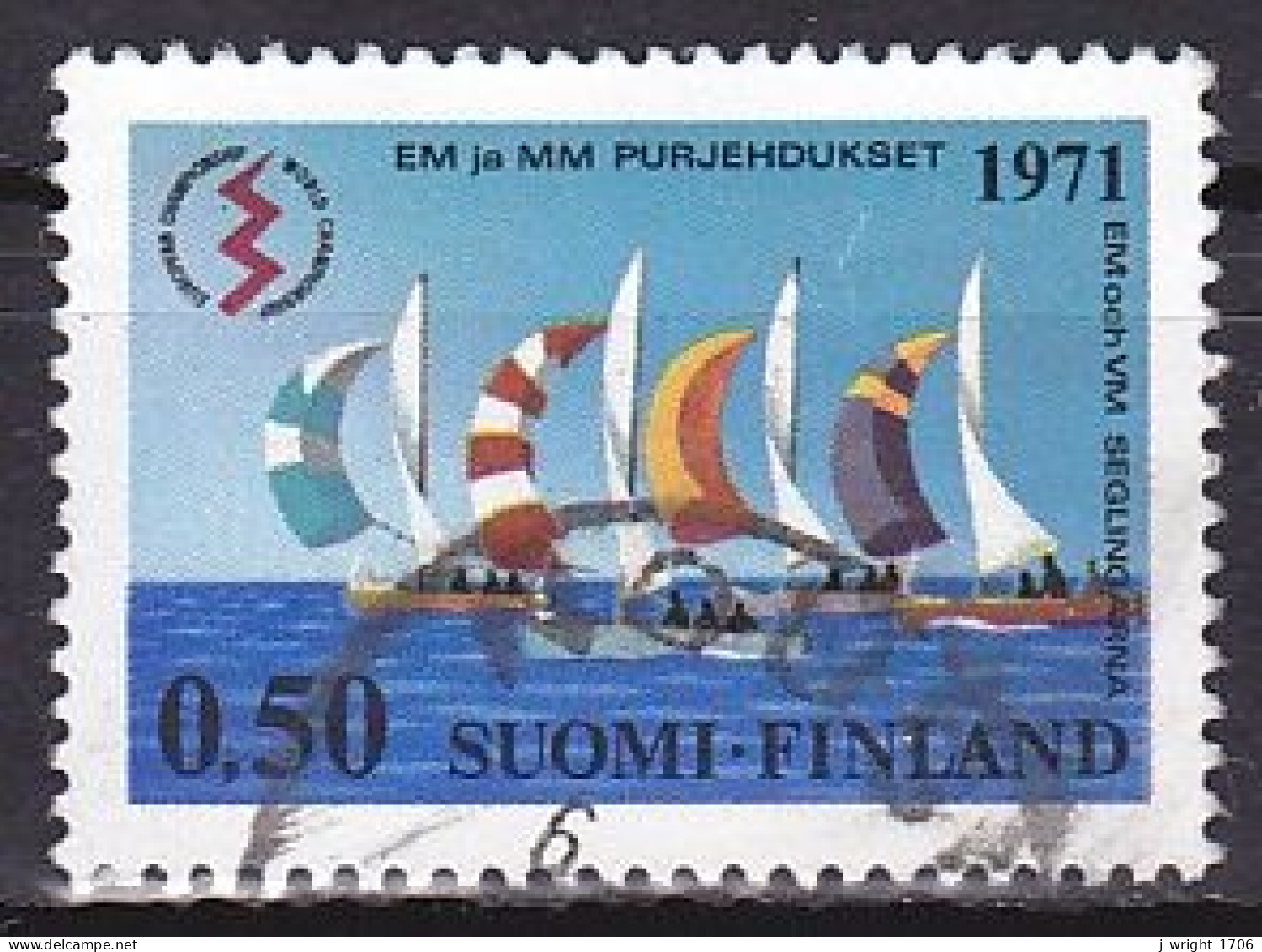 Finland, 1971, International Lightling Class Championships, 0.50mk, USED - Used Stamps