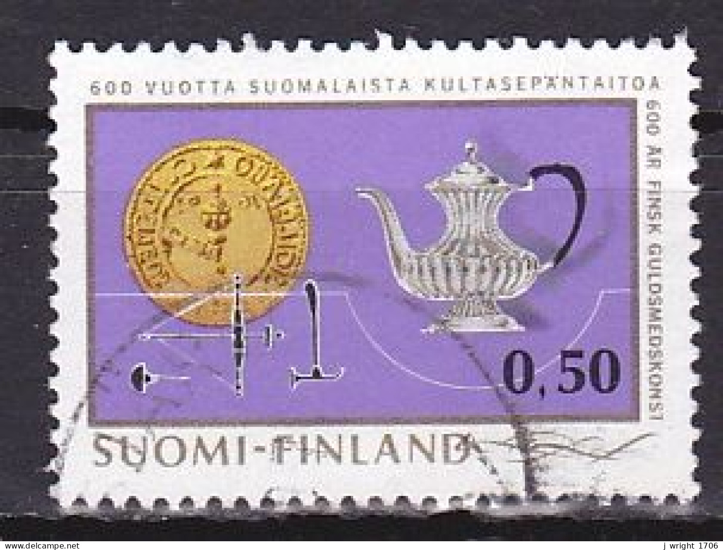 Finland, 1971, Goldsmiths Art 600th Anniv, 0.50mk, USED - Oblitérés