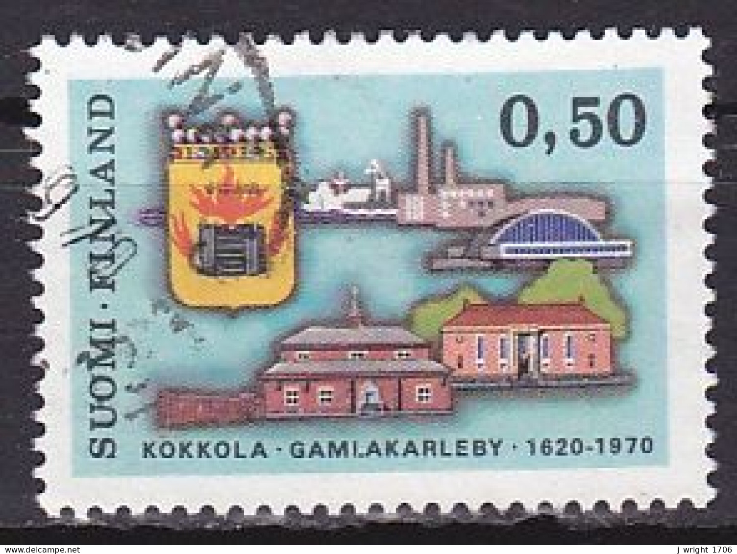 Finland, 1970, Kokkola/Karleby 350th Anniv, 0.50mk, USED - Used Stamps