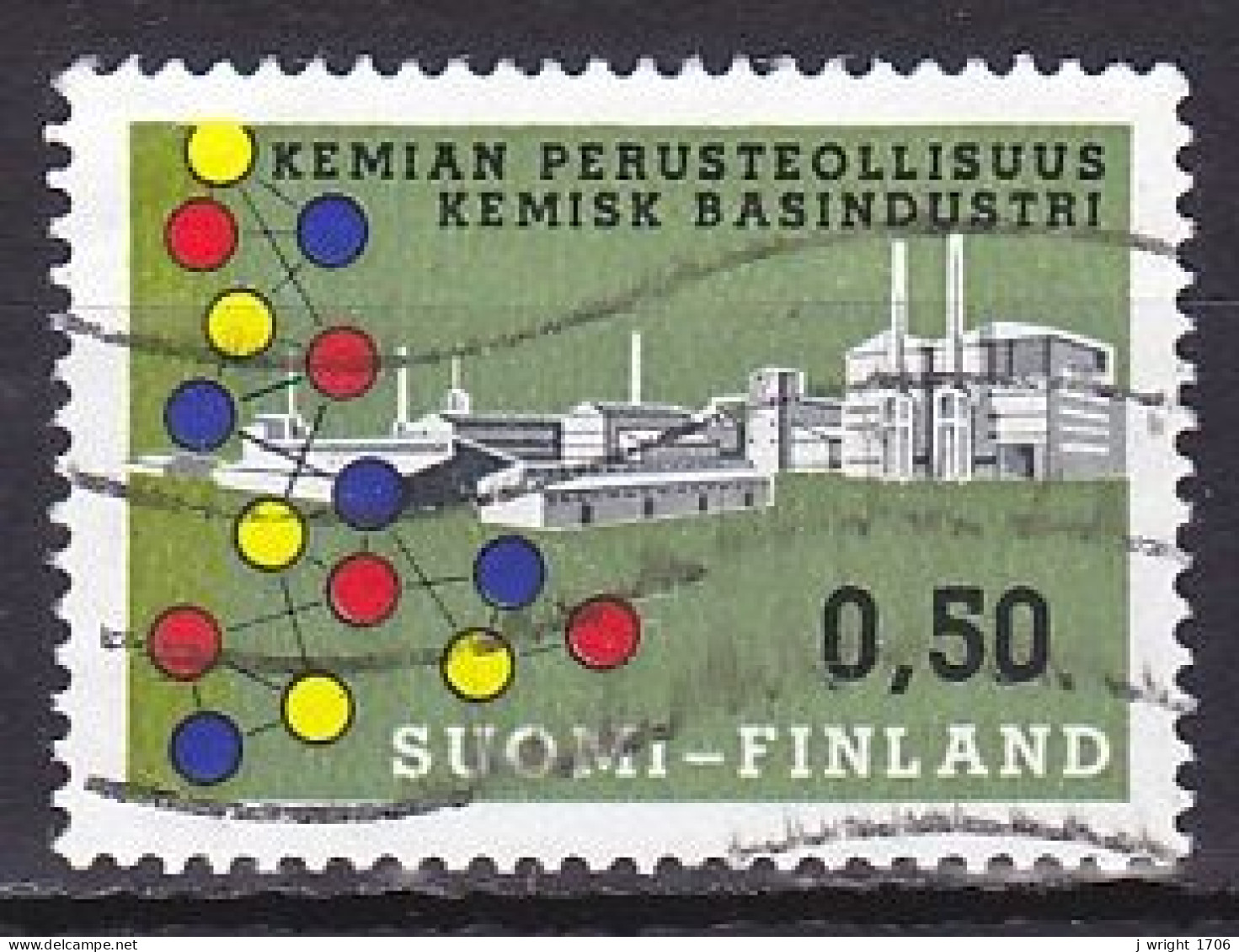 Finland, 1970, Chemical Industry, 0.50mk, USED - Used Stamps