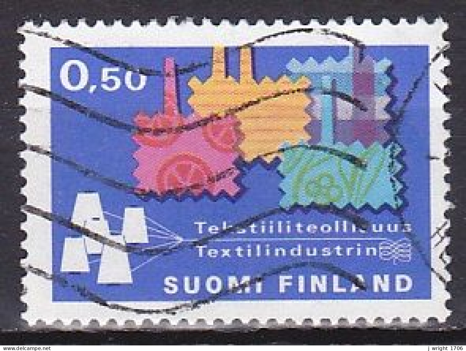 Finland, 1970, Textile Industry, 0.50mk, USED - Usados