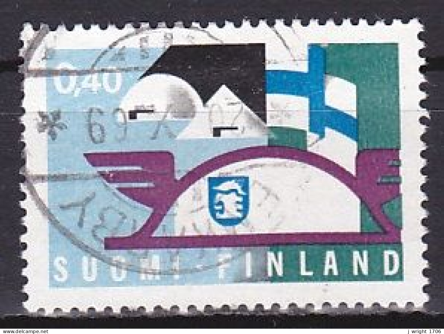 Finland, 1969, National & International Fairs, 0.40mk, USED - Used Stamps