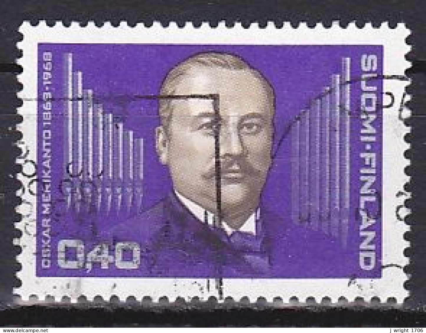 Finland, 1968, Oskar Merikanto, 0.40mk, USED - Used Stamps