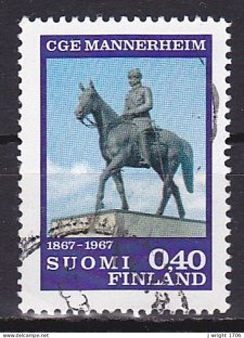 Finland, 1967, Field Marshal Mannerheim, 0.40mk, USED - Used Stamps