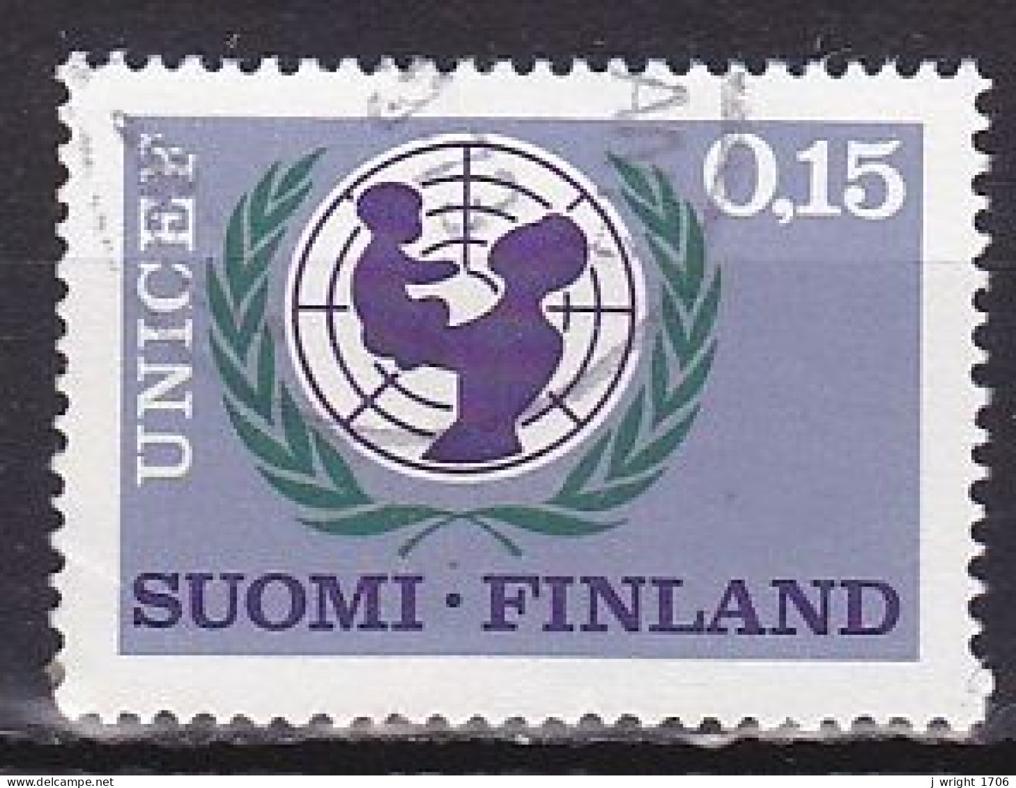 Finland, 1966, UNICEF 20th Anniv, 0.15mk, USED - Gebraucht