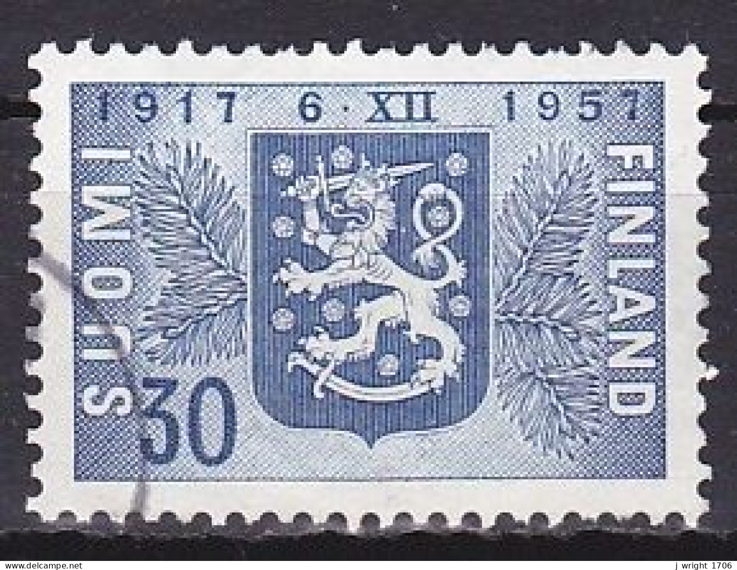 Finland, 1957, Independence Of Finland 40th Anniv, 30mk, USED - Used Stamps