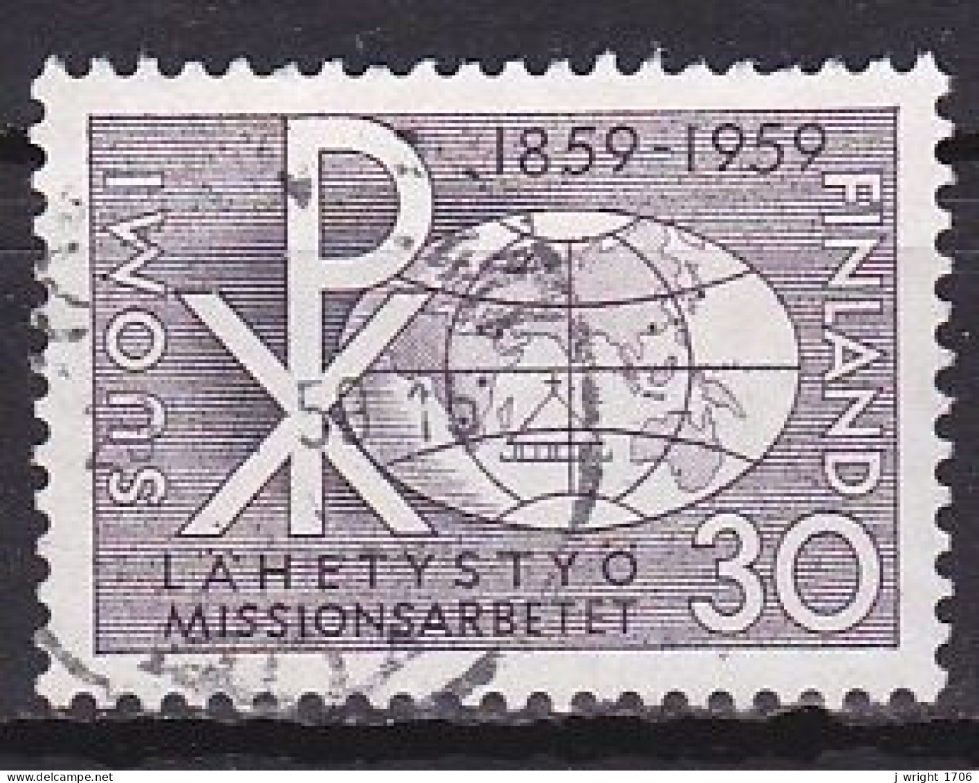 Finland, 1959, Finnish Missionary Society Centenary, 30mk, USED - Gebraucht