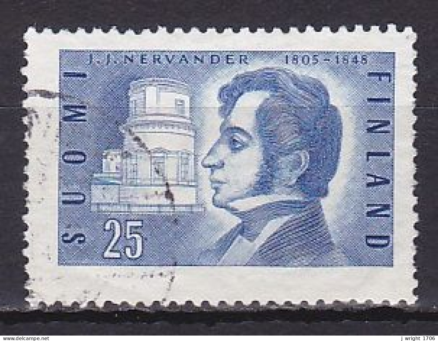 Finland, 1955, J. J. Nervander, 25mk, USED - Gebraucht