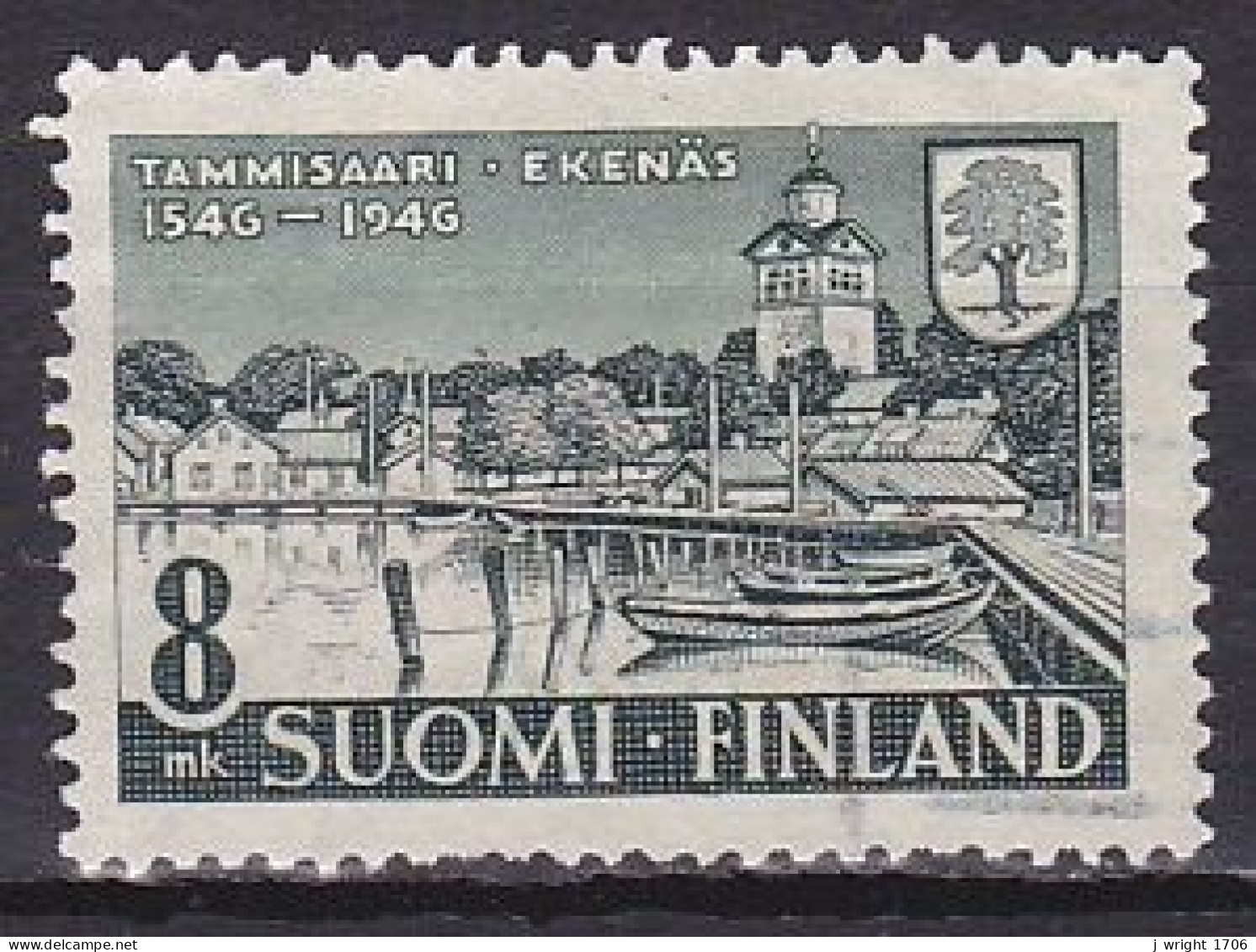 Finland, 1946, Tammisaari 400th Anniv, 8mk, USED - Gebruikt