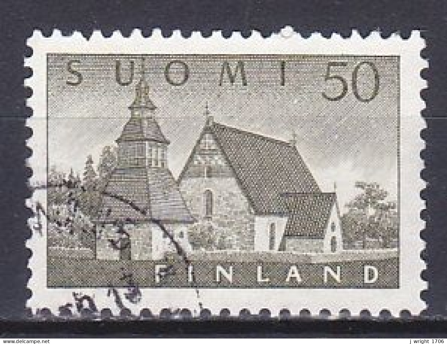 Finland, 1957, Lammi Church, 50mk, USED - Oblitérés