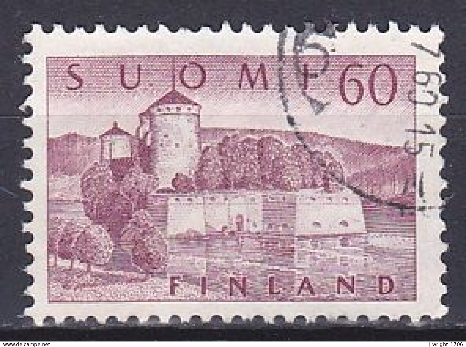 Finland, 1957, Olavinlinna Castle, 60mk, USED - Gebruikt