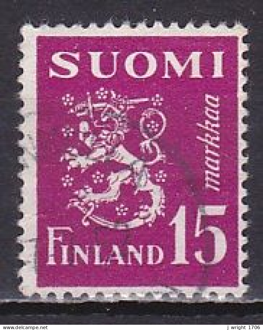 Finland, 1950, Lion, 15mk, USED - Gebruikt