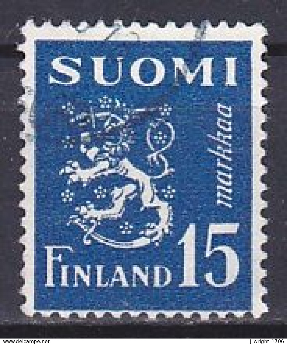 Finland, 1948, Lion, 15mk, USED - Gebruikt