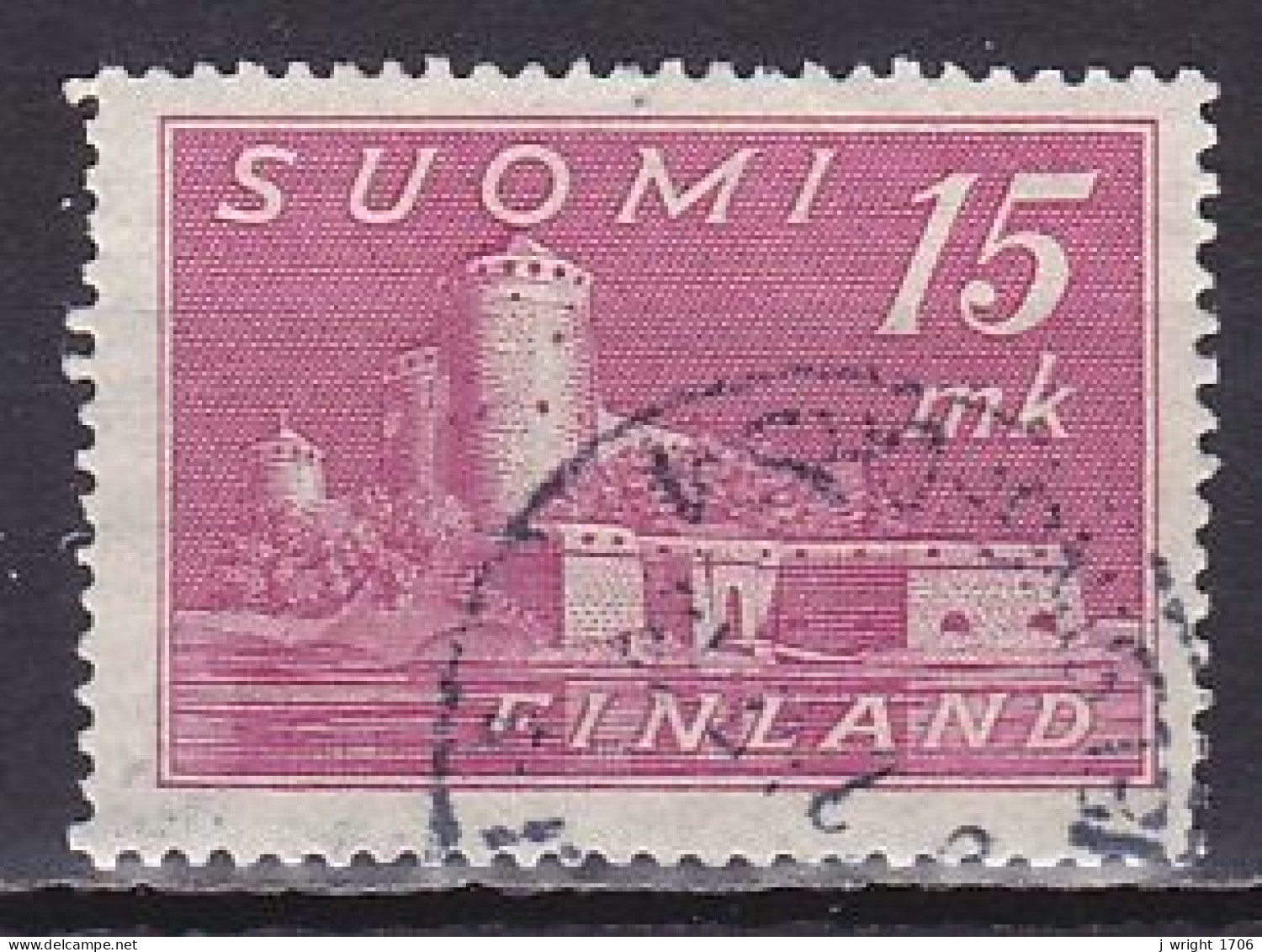 Finland, 1945, Olavinlinna Castle, 15mk, USED - Gebruikt