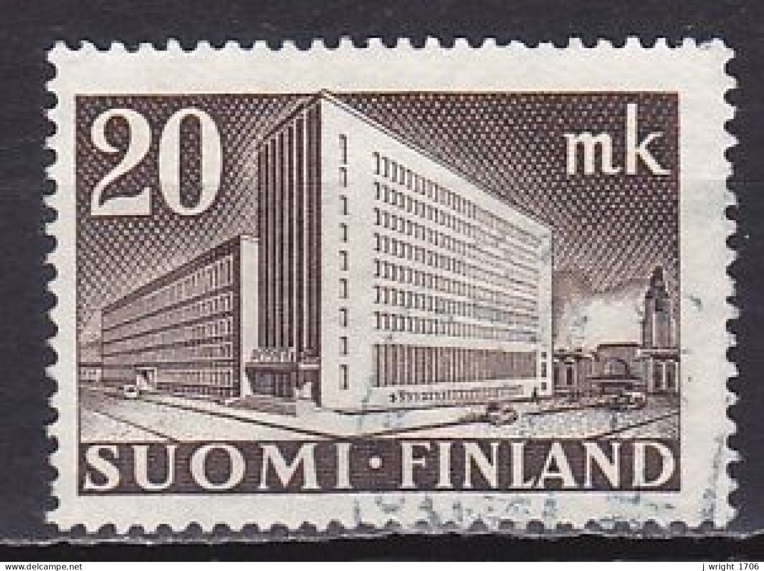 Finland, 1945, Helsinki Post Office, 20mk, USED - Gebruikt