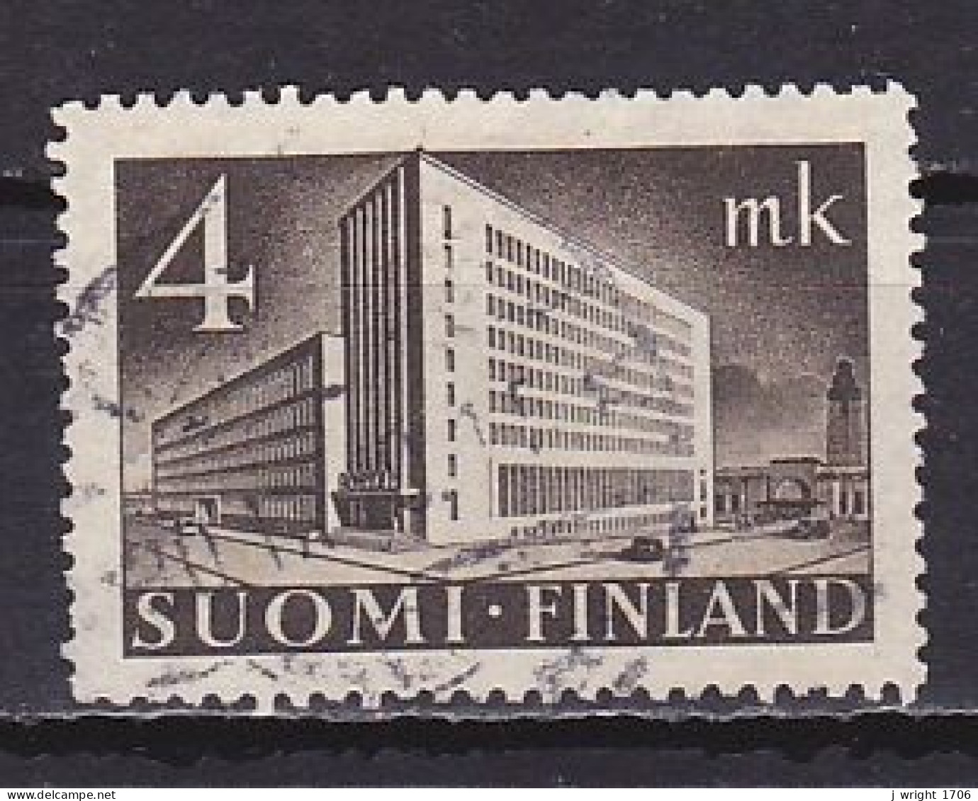 Finland, 1939, Helsinki Post Office, 4mk, USED - Gebruikt