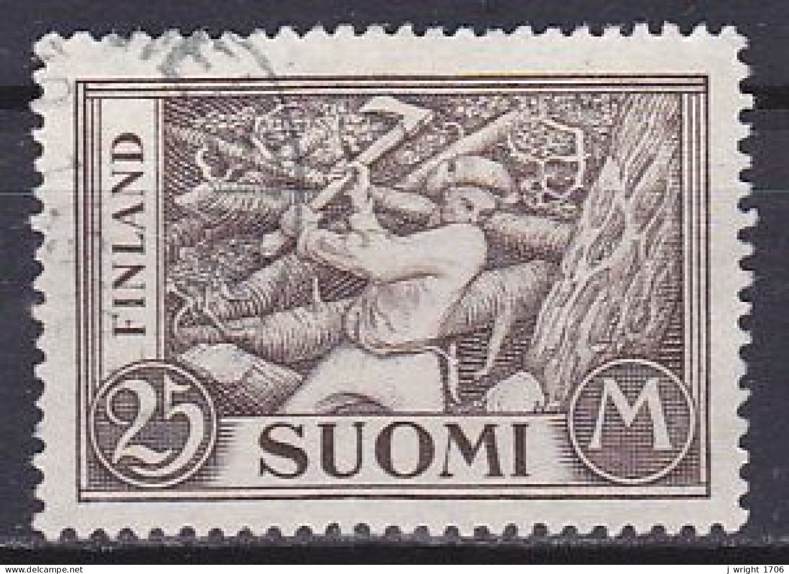 Finland, 1930, Wood Cutter, 10mk, USED - Used Stamps