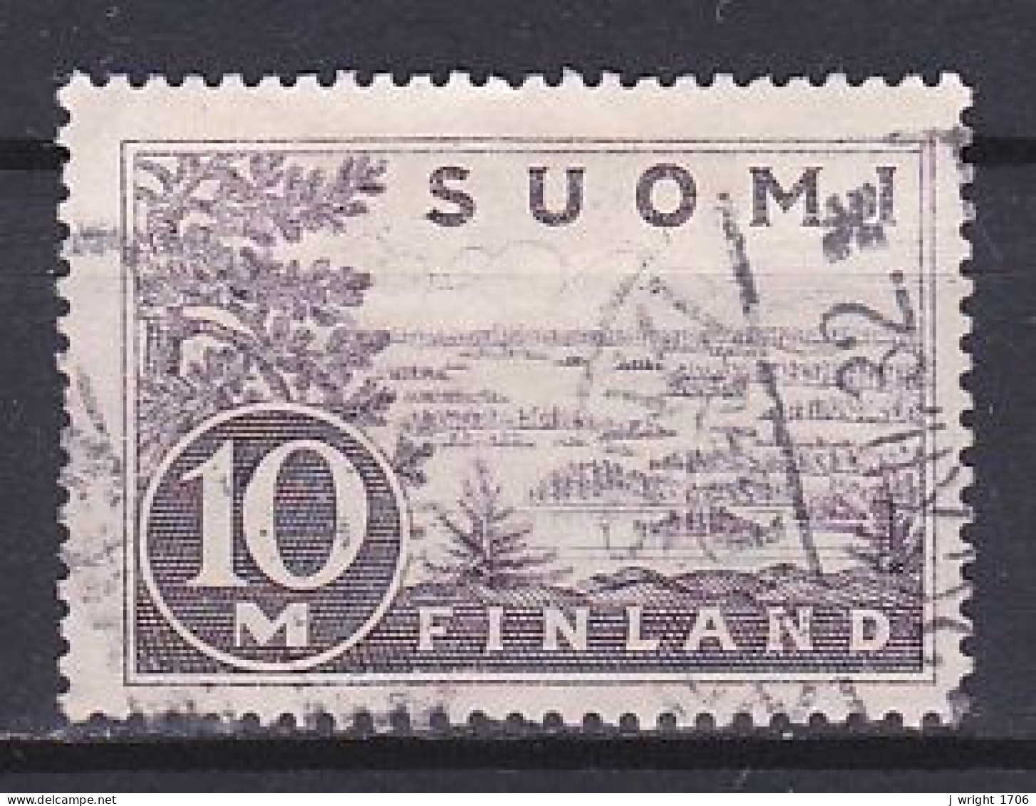 Finland, 1930, Lake Saimaa/Light Violet, 10mk, USED - Gebruikt