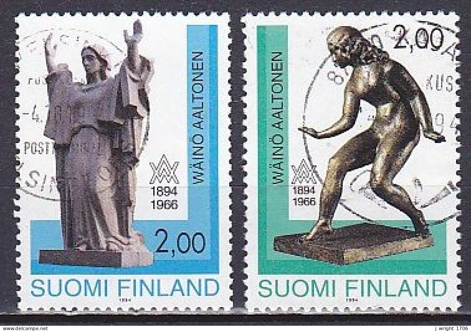 Finland, 1994, Wäinö Aaltonen, Set, USED - Gebruikt