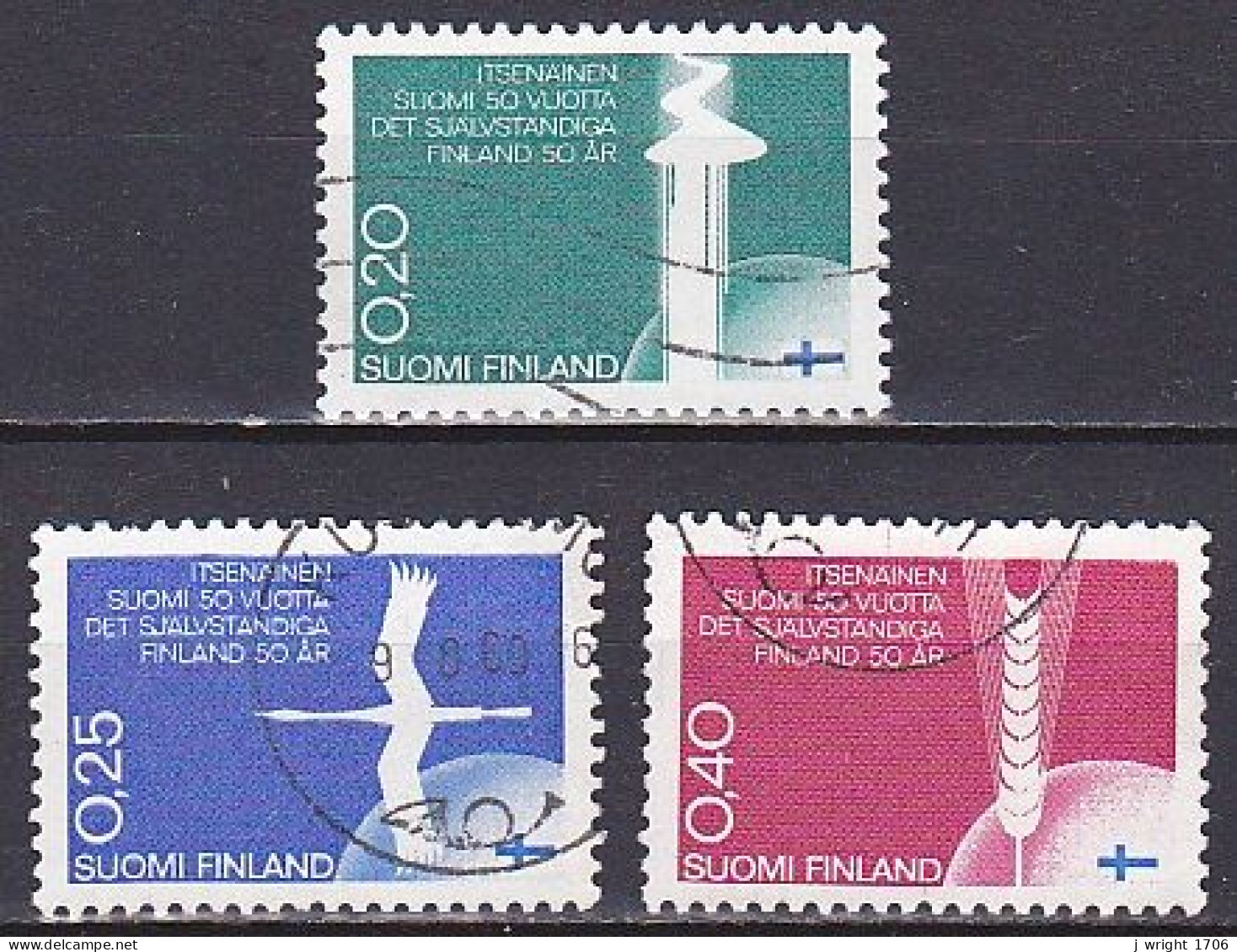 Finland, 1967, Finnish Independence 50th Anniv, Set, USED - Usados