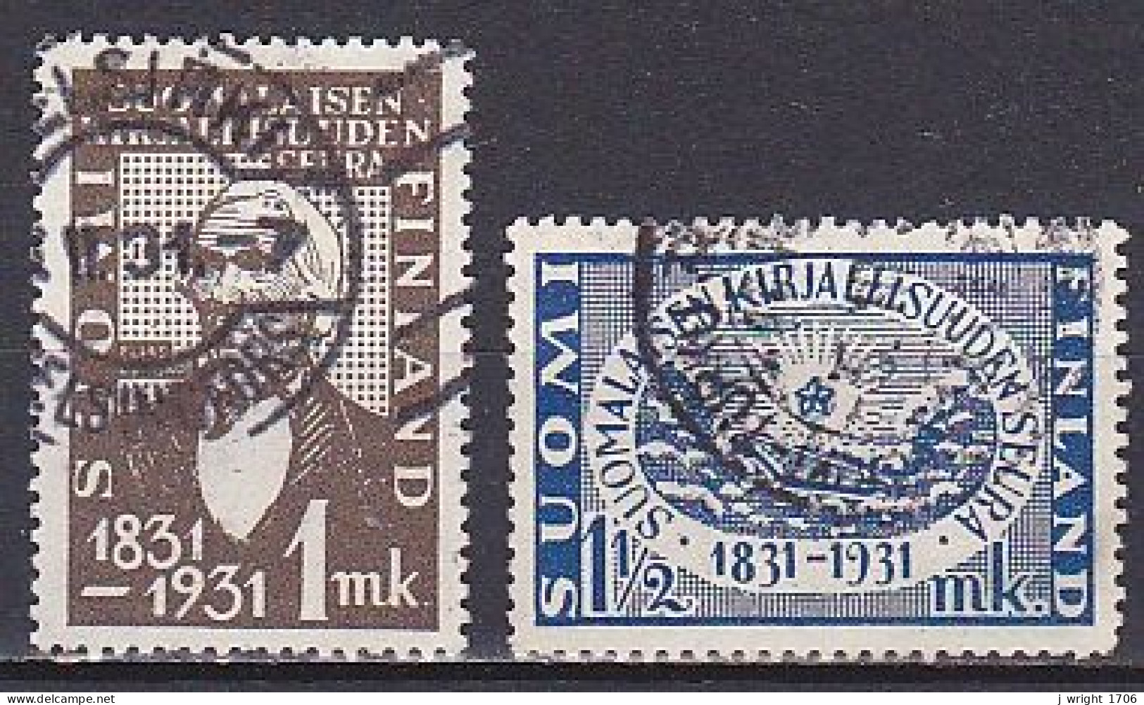 Finland, 1931, Finnish Literary Society Centenary, Set, USED - Oblitérés