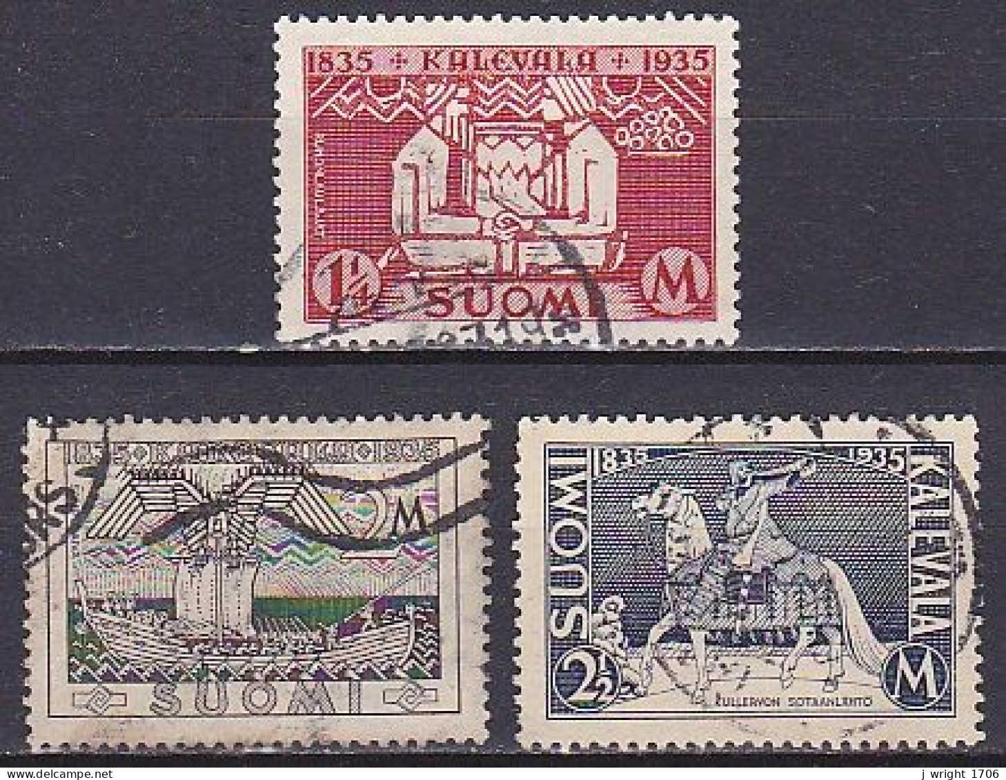 Finland, 1935, Kalevala Centenary, Set, USED - Used Stamps