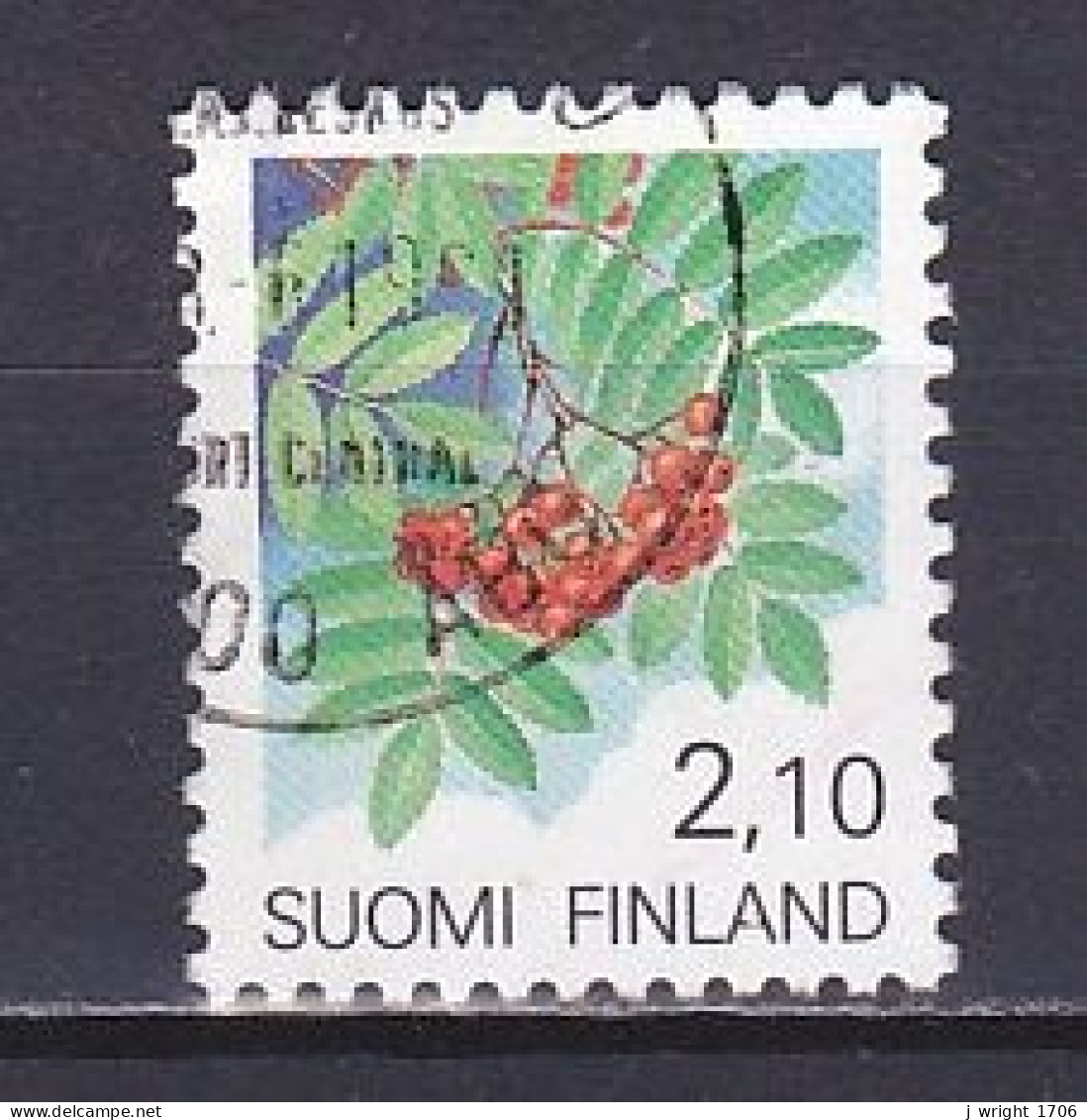 Finland, 1991, Regional Flowers/Rowan, 2.10mk, USED - Oblitérés